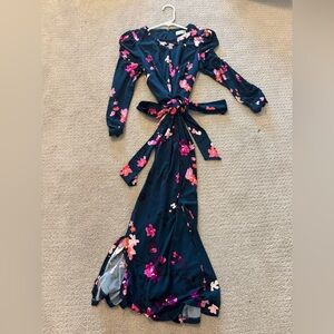 Eliza J. Nordstrom size 2 dress blue pink floral.